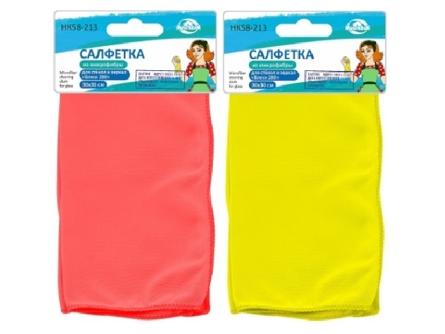 Салфетка из микрофибры для стекол и зеркал НК58-213